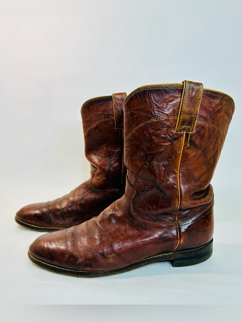 Justin Mens Classics Deerlite Roper Western Boots - Medium Toe - size 10.5EE